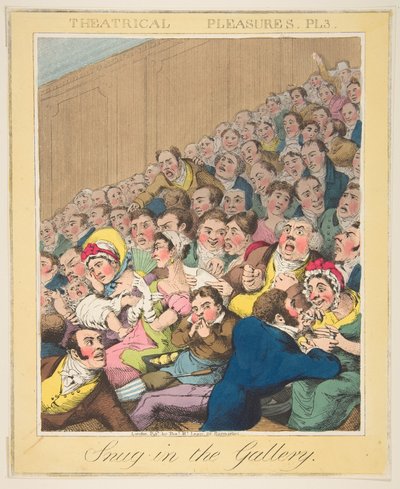متع مسرحية ، دافئ في المعرض ، لوحة 3 ، كاليفورنيا. 1835. بواسطة ثيودور لين