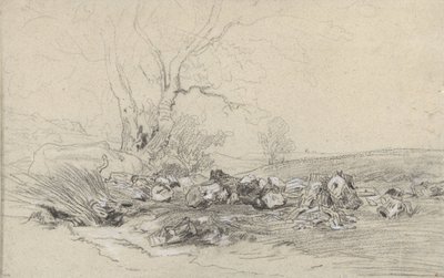 قطع الأشجار بواسطة Theodore Rousseau