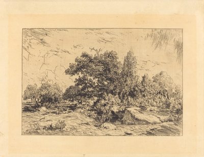 منظر لهضبة بيلكروا بواسطة Theodore Rousseau