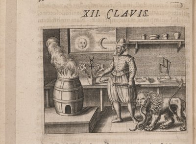 رسم إيضاحي لـ Tripvs avrevs ، أي الأكثر تحديدًا .. الجزء الكيميائيون ، 1618 بواسطة تيودور دي بري