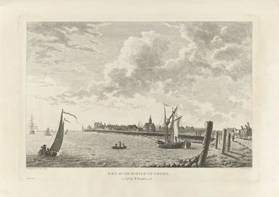 منظر لـ Oudeschild على Texel The Old Shield on Texel (العنوان على الكائن) بواسطة ثيودوروس دي روود