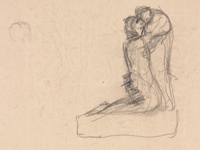 رسم تخطيطي لشخصين يحتضنان (ظهر) بواسطة Theodule ريبوت