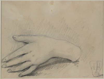 دراسة يد المرأة (ظهر) بواسطة Theodule ريبوت