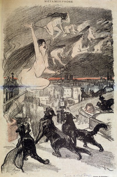 تحول القطط إلى ساحرات - بواسطة Steinlen بواسطة ثيوفيل الكسندر شتاينلين