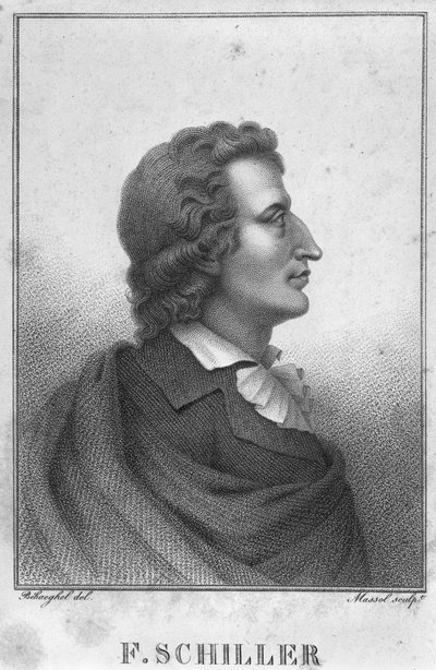 فريدريش شيلر (1759-1805) منقوش من قبل ماسول (ت 1831) (النقش) (وزن الصورة) بواسطة Theophile Behaeghel