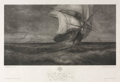 السفينة الوهمية ، أو على الأمواج ، 1872. بواسطة ثيوفيل نارسيس شوفيل