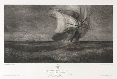 السفينة الوهمية ، أو على الأمواج ، 1872. بواسطة ثيوفيل نارسيس شوفيل
