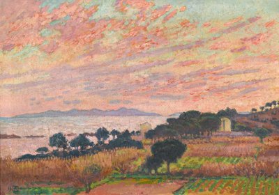 الخليج عند غروب الشمس سانت كلير ، 1916. بواسطة Théo van Rysselberghe