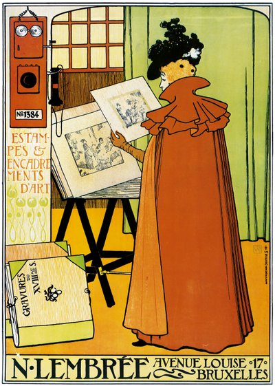 ملصق إعلاني لوكيل الأعمال الفنية Lembree في بروكسل بواسطة Théo van Rysselberghe