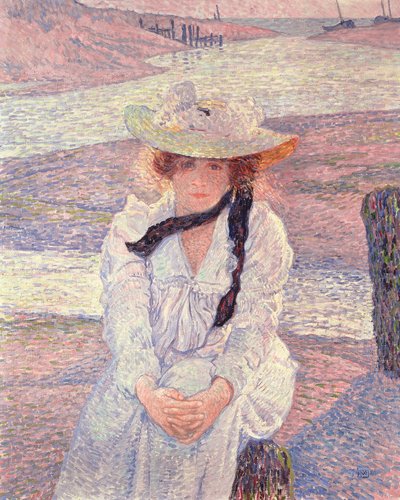 امرأة شابة على ضفاف نهر جريف ، 1901 بواسطة Théo van Rysselberghe