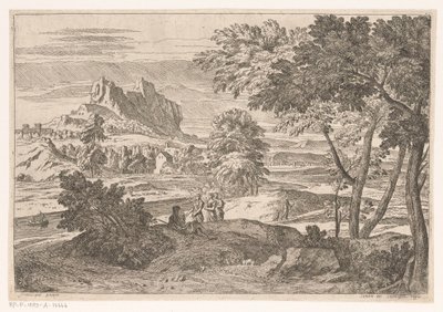 منظر أركادي مع شخصيات وأرانب Suite de Paysages (عنوان السلسلة) بواسطة جان فرانسوا ميليت (الثاني)