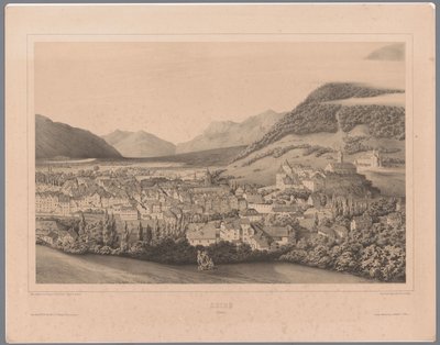 منظر خور في جريسنس Coire (Suisse) (العنوان على الكائن) بواسطة H. دي روسي