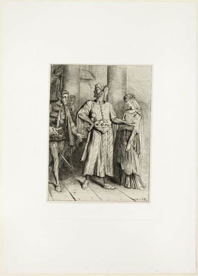 صادق Iago ، يجب أن أترك لك Desdemona ، اللوحة الرابعة من عطيل بواسطة تيودور شاسريو