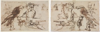 جيريكولت - صحيفة من الرسومات التخطيطية (الوجه) صحيفة من الرسومات التخطيطية (الظهر)، 1819 بواسطة ثيودور جيريكولت