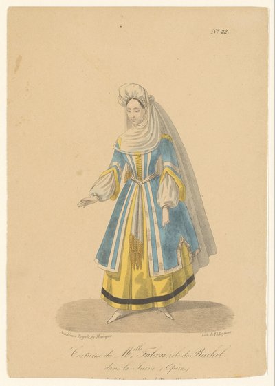 كورنيلي فالكون في فيلم de rol van Rachel في أوبرا La Juive زي ملكة جمال. فالكون ، دور راشيل في لا جويف (أوبرا) (العنوان على الكائن) الممثلات والممثلات في الاوبرازانجرز في هون رول (عنوان المسلسل) بواسطة ثيودور ليجون
