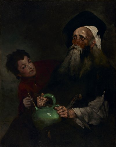 لازاريلو دي تورميس وسيده المكفوفين ، قبل عام 1880. بواسطة Auguste Theodule Ribot