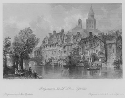 Perigueux ، على L'Isle ، Pyrenees (نقش) بواسطة توماس (بعد) ألوم