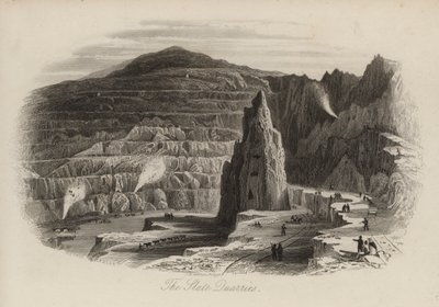 محاجر الأردواز ، بيثيسدا ، شمال ويلز (نقش) بواسطة توماس (بعد) ألوم