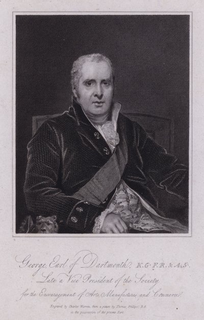 George Legge, 3rd Earl of Dartmouth, British politican and MP (engraving) بواسطة توماس (بعد) فيليبس