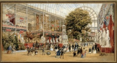 الملكة فيكتوريا (1819-1901) تزور معرض 1851 في كريستال بالاس في لندن. المعرض العالمي لعام 1851. لوحة توماس أبييل بريور (1809-1886) Ec. أنج. بواسطة توماس أبييل بريور