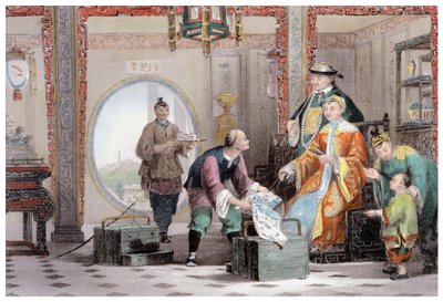 "شقة في منزل مندرين ، بالقرب من نانكينج" ، الصين ، 1843 بواسطة توماس ألوم