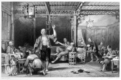 مدخنو الأفيون الصينيون ، 1843 بواسطة توماس ألوم