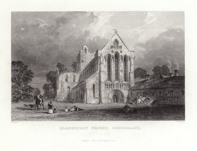 Llanercost Priory في كمبرلاند بواسطة توماس ألوم