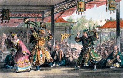"مشهد من مشهد" الشمس والقمر ، الصين ، 1843 بواسطة توماس ألوم