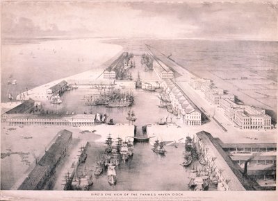 Thames Haven Dock ، لندن ، c1830 بواسطة توماس ألوم