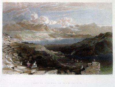 طبريا (الجليل) في فلسطين. ج. 1837 (ألوان مائية) بواسطة توماس ألوم