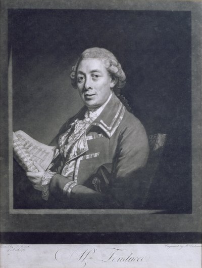 صورة لجيوستو فرديناندو تندوتشي (c.1735-90) ، مخصب إيطالي ، منقوش بواسطة ويليام ديكنسون (1746-1823) ، 1782 بواسطة توماس بيتش