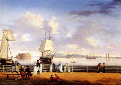 ميناء نيويورك ، c.1810 بواسطة توماس بيرش