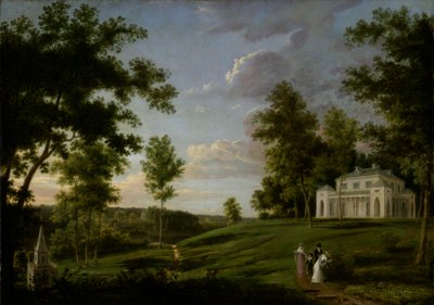 المنظر الجنوبي الشرقي لمتنزه Sedgeley ، المقعد الريفي لجيمس كاولز فيشر ، Esq. ، كاليفورنيا. 1819. بواسطة توماس بيرش