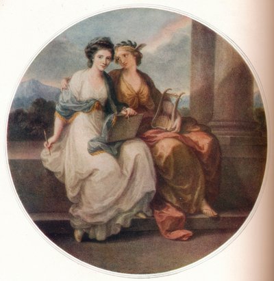 أنجليكا كوفمان في شخصية التصميم تستمع إلى إلهام الشعر ، 1782 ، 1921 بواسطة توماس بورك