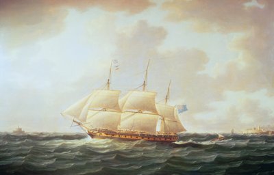 HMS Minerva بواسطة Thomas Buttersworth