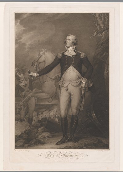 Portret van George Washington General Washington (العنوان على الكائن) بواسطة توماس تشيزمان