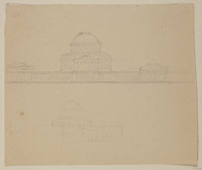 ارتفاع منزل ولاية أوهايو ، c.1838 (قلم رصاص جرافيت على ورق نسج بيج) بواسطة توماس كول