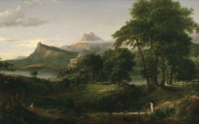 مسار الإمبراطورية: الدولة الأركادية أو الرعوية ، حوالي 1836 (زيت على قماش) بواسطة توماس كول