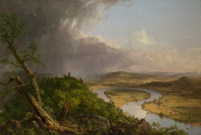 منظر من جبل هوليوك ، نورثهامبتون ، ماساتشوستس ، بعد عاصفة رعدية - The Oxbow ، 1836. بواسطة توماس كول