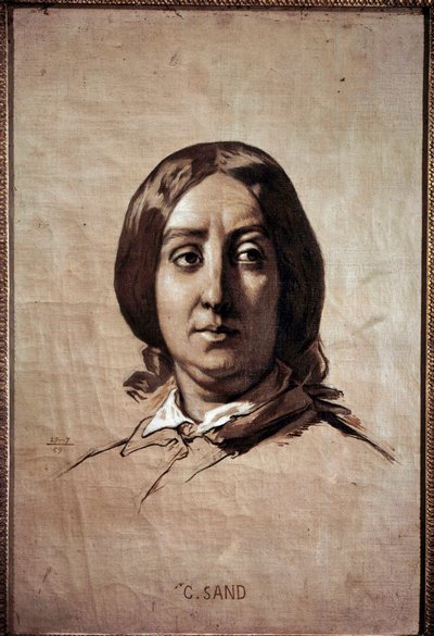صورة لجورج ساند (1804-1876) (أورور دوبين ، بارون دوديفانت) الكاتب الفرنسي رسم توماس كوتور (1815-1879) 1859 صن. 0.61x0.4 م فرساي ، متحف القلعة بواسطة توماس كوتور