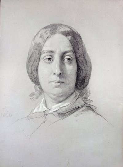 صورة للمرأة ذات الآداب جورج ساند (1804-1876) أورور دوبين ، بارون دوديفانت رسم لتوماس كوتور (1815-1879) 1844 باريس ، متحف دي لا في رومانتيك بواسطة توماس كوتور