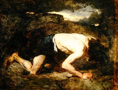 الهارب ، دراسة لتيمون من أثينا ، حوالي 1857 (زيت على قماش) بواسطة توماس كوتور