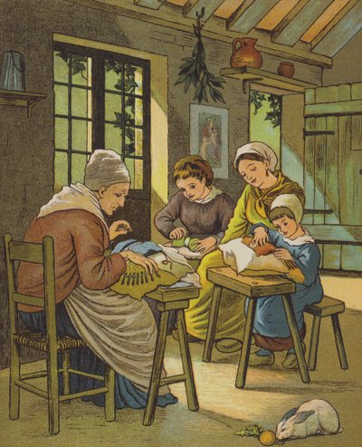 كاين: The Lacemakers (لون ليثو) بواسطة توماس كرين