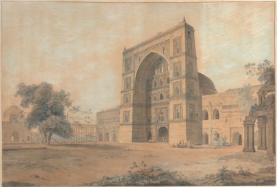 مسجد جوانبور بناه السلطان حسين الشركي | التقطت في ديسمبر 1789 بواسطة توماس دانييل