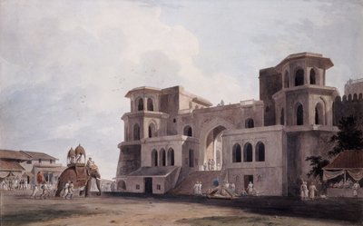 بوابة بانش ماهال ، لكناو ، أوتار براديش ، ج. 1789 بواسطة توماس دانييل
