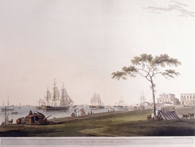 منظر تم التقاطه على Esplanade ، كالكوتا ، 1797 بواسطة توماس دانييل