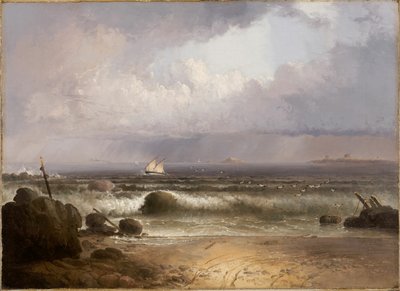 قادمة شاطئ Squall Nahant مع دش صيفي ، 1835. بواسطة توماس دوتي