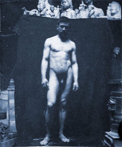 صورة عارية لصموئيل موراي في استوديو Eakin ، 1890 (النمط الأزرق) بواسطة توماس إيكنز