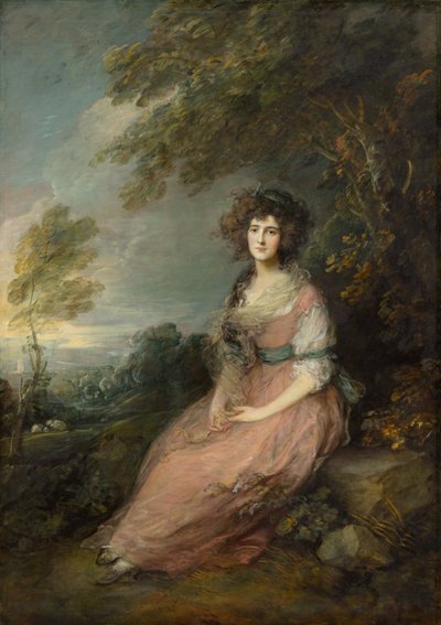 السيدة ريتشارد برينسلي شيريدان ، 1785-1787. بواسطة توماس غينزبورو