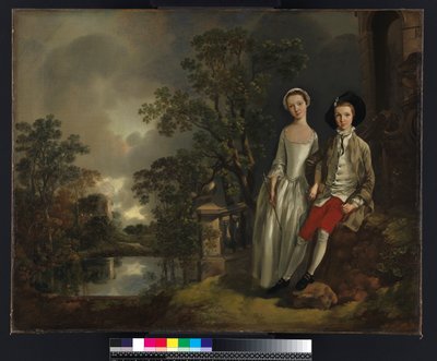 صورة Heneage Lloyd وأخته ، Lucy ، c.1750 بواسطة توماس غينزبورو
